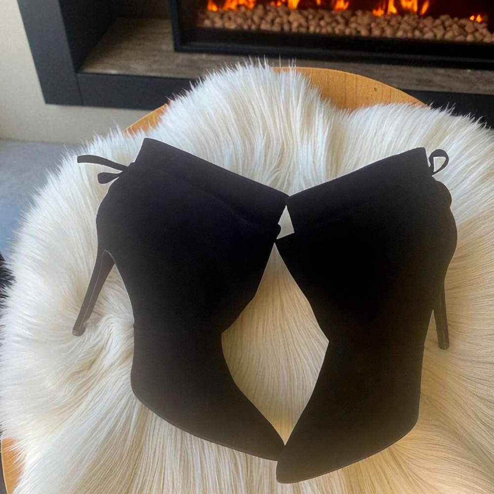 Suede Bootie with a Bow